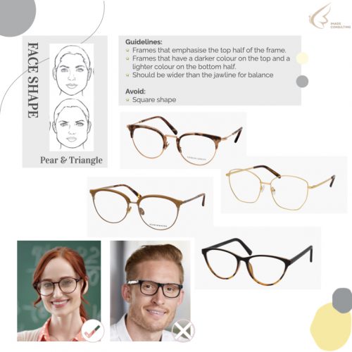 eyeglasses for pear and triangle face shape